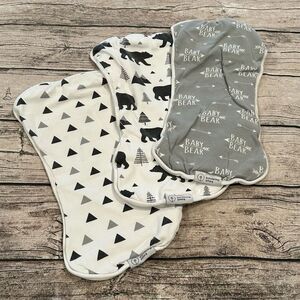 Pondering Pines Organic Burp cloths Set of 3